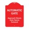 Signmission Automatic Gate Approach Slowly Gate Opens Heavy-Gauge Aluminum Sign, 24" x 18", RW-1824-9862 A-DES-RW-1824-9862 - alternate 1
